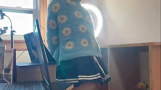 Hana Chan Schoolgirl Pissing Pussy - Petite Japanese Teen Toilet & House Work JAV