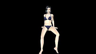 Animated 3D Porn - Very Beautiful Girl Masturbating with Banana Till Orgasm
