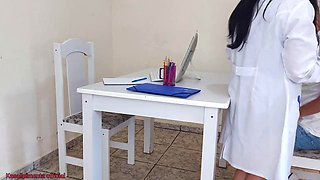Nurse Kasallpimenta Milks Big Cock in Exam Handjob