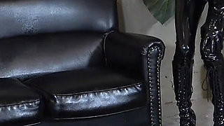 Dick Cane and Dick Hot Wax, Mistress Is Obsessed with Dripping Wax on Masochist's Dick and Hitting Dick with a Cane