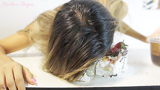 I Am Humiliated as a Presenter with Slime Pie Cake Chocolate