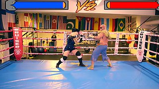 MILF wrestler sucks cock in preparation for wild fuck ride