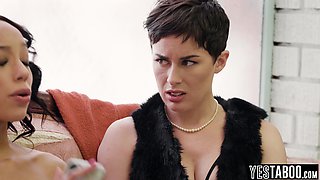 Big breasts lesbian wife fucks ebony bestie
