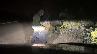 Pulled Over to Fuck Blonde Babe on the Roadside