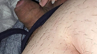 Stepmom hand slip and pulled out stepson dick without