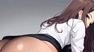 Waifu Secretary POV - Close-Up Nylon Teasing & Sneaky Cunnilingus Play (1m Teaser)