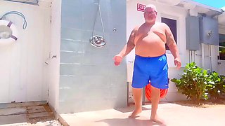Hairy Bear Daddys Big Cock Freehand Cumshot
