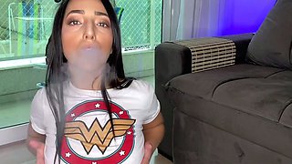 Amateur black fetish babe tugs