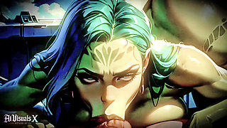 Orc Elf Alien Fantasy Blowjob & Titfuck Compilation - Animated Porn (ai Generated)