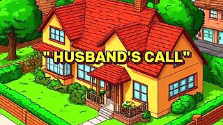 Marge Simpson Cartoon Parody - Horny Housewife Cheats While Cuckold Watches