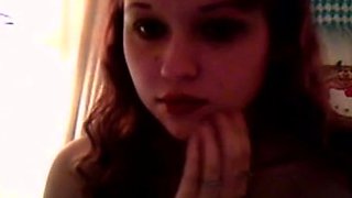 Pregnant Redhead Masturbates on Webcam