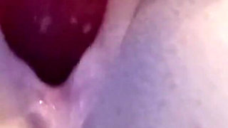 Young Girl with Gorgeous Ass Plays with Dildo