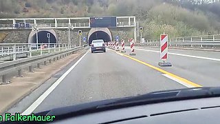 Sandra Falkenhauer Amateur MILF Masturbates with Vibrator on Highway - Car Orgasm & Butt Plug Action