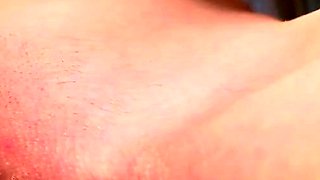 shaved pussy close up of a russian camslut