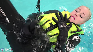 Neoprene Lust: Inflatable Snorkel Vest Pleasure in the Pool