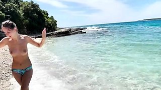 topless beach and lesbian sex