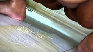 I Pee in My Stepson's Toilet, He Watching My Naked Big Ass Big Tits & Pussy