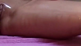 Huge Tits Babe Gets Oiled and Fucked by Masseur's Big Dick