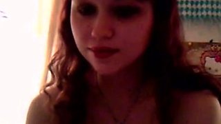 Pregnant Redhead Masturbates on Webcam