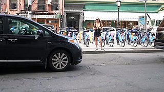 Public amateur blonde with huge boobs paid for toilet sex