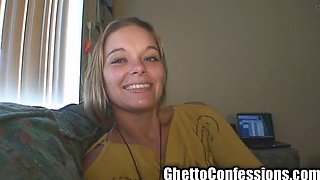 Happy Cute Blonde Babe Gets Bug Bitten Hard in Ghetto Street Interview - Amateur POV HD