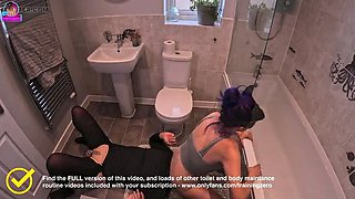 Newbie Butt Slave Gets Humiliated in Bathroom Femdom Scene