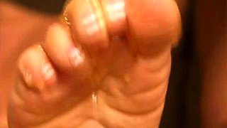 Bondage lesbian foot fetish