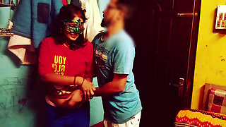 Playing with  wife simran