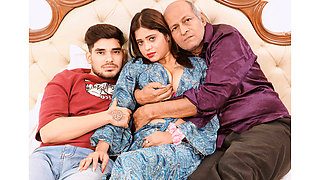 Indian step daughter fucked by step dad having hardcore sex with stranger and sucking boobs (Hindi audio) Shrimoyee