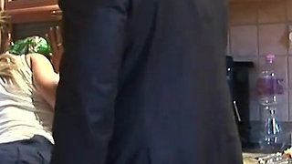 Blonde Tit Slut in MMF-dp Wrecked by White Guy & BBC