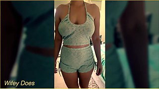 Wife makes an impression in her stellar cock-squeezing gym gear