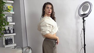 Hard anal sex during a casting photoshoot