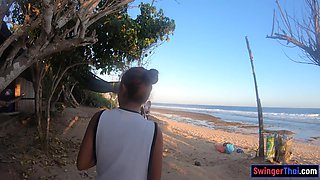 Thai GF beach visit and sex at home