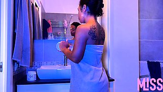 After a striptease oily masturbation scene and some ass