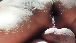 French Screaming and Cumming MILF Gets Fucked Hard in Her Tight Ass and Cummed on Her Shaved Clitoris!
