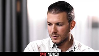 Desperate wife watches her husband having sex with their therapist