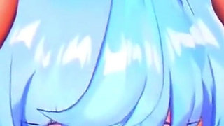 Genshin Impact - Ganyu’s Sloppy Blowjob and Squirting Orgasm - 3D Hentai Animations