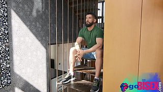 Amateur bi threesome with unicorn