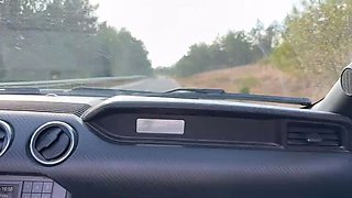 Mila Pie Gets Fucked in Convertible Outdoor Sex with Big Natural Tits