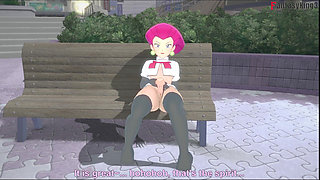 Jessie Rocket Blowjob on the Park - Poketmonster