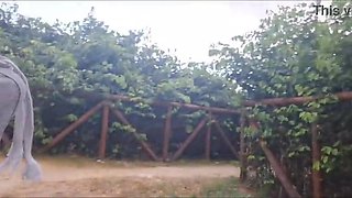 Risky public getting off in the park with a stiff-on for a stranger!