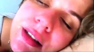 Amateur Blowjob in Bra and Panties