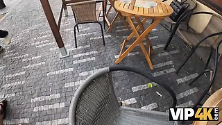 Vip4k. blonda had joy in a public toilet
