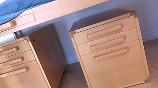 Busty amateur brunette toying herself on web cam