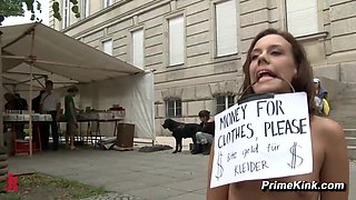 European Babe Public Bondage Sex