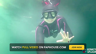 Diving in My Shiny Two-piece Wetsuit