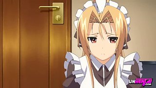 Blonde Teen Maid Punished With Blowjob And Creampie In Hentai