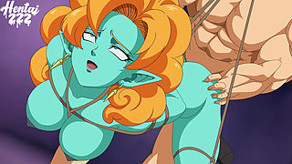 Zangya Submits to Bondage as Horny Goku Gives Her a Creampie
