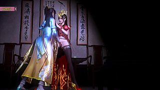 Medusa Queen and Feng Qing Yi Seduce - 3D Animation