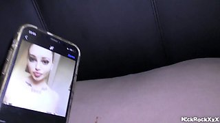 My caucasian friend's daughter with huge furry Ass Fucked on his couch
